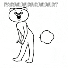 a black and white drawing of a bear with the words farrrrrrrrrrrrrrrrrrrr