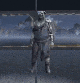 a video game character with a pig mask on his head