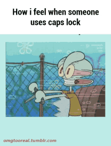 Caps Lock All Caps GIF - Caps Lock All Caps Squidward GIFs