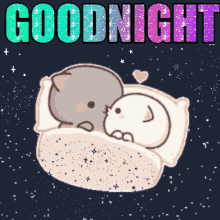 Peach Goma Mochi Cat Cute Sleep Goodnight Sparkly Stars GIF - Peach Goma Mochi Cat Cute Sleep Goodnight Sparkly Stars GIFs