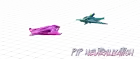 a computer generated image of a purple object and a blue object with the words " flip neutralization " on the bottom