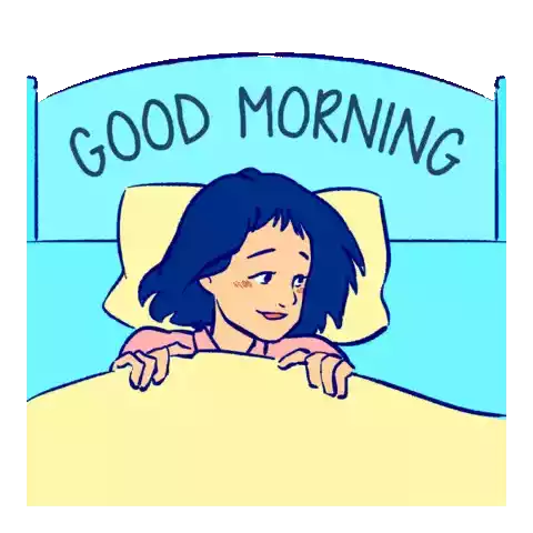 Good Morning A Girl And A Dog Sticker - Good Morning A Girl And A Dog Puppy Love Stickers