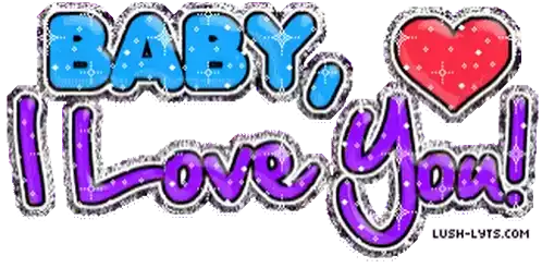 Baby I Love You Sticker - Baby I Love You Heart Stickers