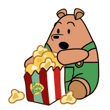 popcorn popping popcorn popcorn bear popcorn day eating popcorn