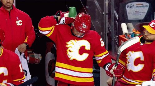 Calgary Flames Elias Lindholm GIF - Calgary Flames Elias Lindholm Liver  Kylington - Discover & Share GIFs