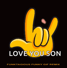 a sign that says love you son with a heart