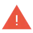a red triangle with a white exclamation point inside of it