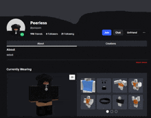 a screenshot of peerless 's facebook page with a picture of a person