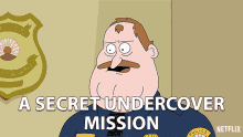 A Secret Undercover Mission Tom Kenny GIF - A Secret Undercover Mission Tom Kenny Chief Crawford GIFs