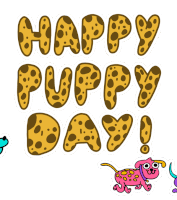 Happy Puppy Day Its Puppy Day Sticker - Happy Puppy Day Its Puppy Day Getting A Puppy Stickers