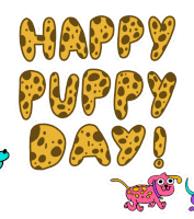 Happy Puppy Day Its Puppy Day Sticker