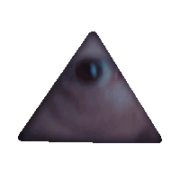 a close up of a person 's eye in the shape of a triangle