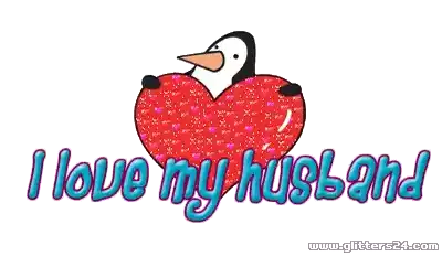 Love My Husband Penguin Sticker - Love My Husband Penguin Heart Stickers