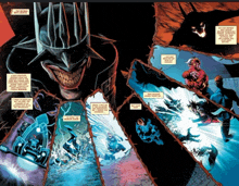 a page from a comic book shows batman laughing at the joker and the flash