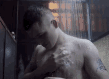 Taron Egerton Shower GIF - Taron Egerton Shower GIFs