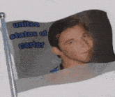 a united states of carter flag with a picture of a young man on it