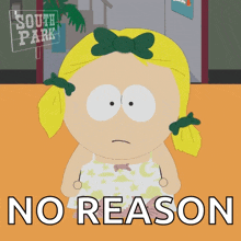 a cartoon of a girl with a sign that says south park behind her