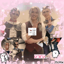 a picture of a group of people with a sticker that says " i love you "