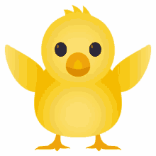 front facing baby chick nature joypixels adorable yellow