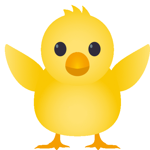 Front Facing Baby Chick Nature Sticker - Front Facing Baby Chick Nature Joypixels Stickers
