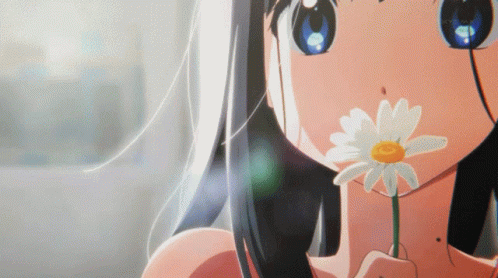 anime girl with black hair gif tumblr