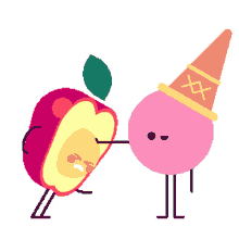 apple icecream eating anime love