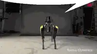 a boston dynamics robot is standing in a room