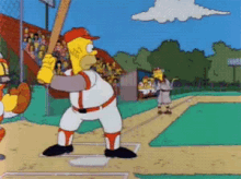 Homer At The Plate GIF - Simpsons Batter Baseball GIFs