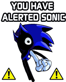 you have alerted sonic sonic exe exe sonic sonic the hedgehog