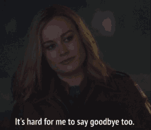 Carol Danvers Hard To Say Goodbye GIF - Carol Danvers Hard To Say Goodbye Captain Marvel GIFs