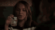 Greys Anatomy Jo Wilson GIF - Greys Anatomy Jo Wilson Drink GIFs