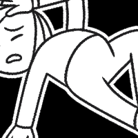 a black and white drawing of a woman laying on her side