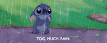 Too. Much. Rain. GIF - Too Much Rain Stitch Lilo And Stitch GIFs