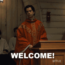 Welcome Father Paul GIF - Welcome Father Paul Hamish Linklater GIFs
