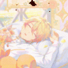 a pixel art image of an explosion with a blurred background