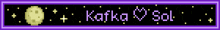 a purple and black banner with the words kafka sol