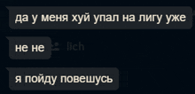 a screenshot of a text message in a foreign language with a person named lich