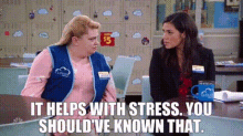 superstore amy sosa it helps with stress you shouldve known that stress