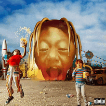 a picture of a child 's head with a parental advisory label on it