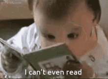 Baby Reading GIF - Baby Reading Reading Stress GIFs