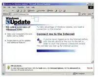 a microsoft internet explorer window shows a welcome page for windows update
