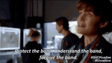Protect The Band, Understand The Band, Forgive The Band. GIF - Motto Mantra Roadies GIFs