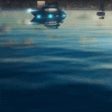 a boat that says ' nc ' on the side of it is floating in the water