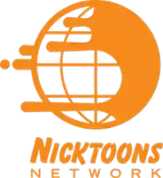 a logo for nicktoons network with a globe in the center