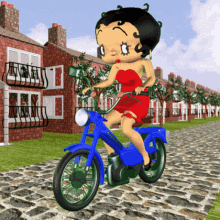 Betty Boop Bumpy Ride GIF - Betty Boop Bumpy Ride Moped GIFs