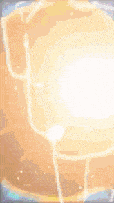 a cartoon drawing of a person 's face with a light coming out of it