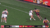 a soccer game is being played on fox sports