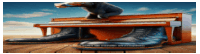 a bear is sitting on top of a piano made out of a pair of boots