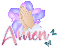 Amen Pray Sticker - Amen Pray Butterflies Stickers