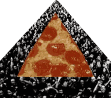 pizza triangle cheering pyramid contemporary art